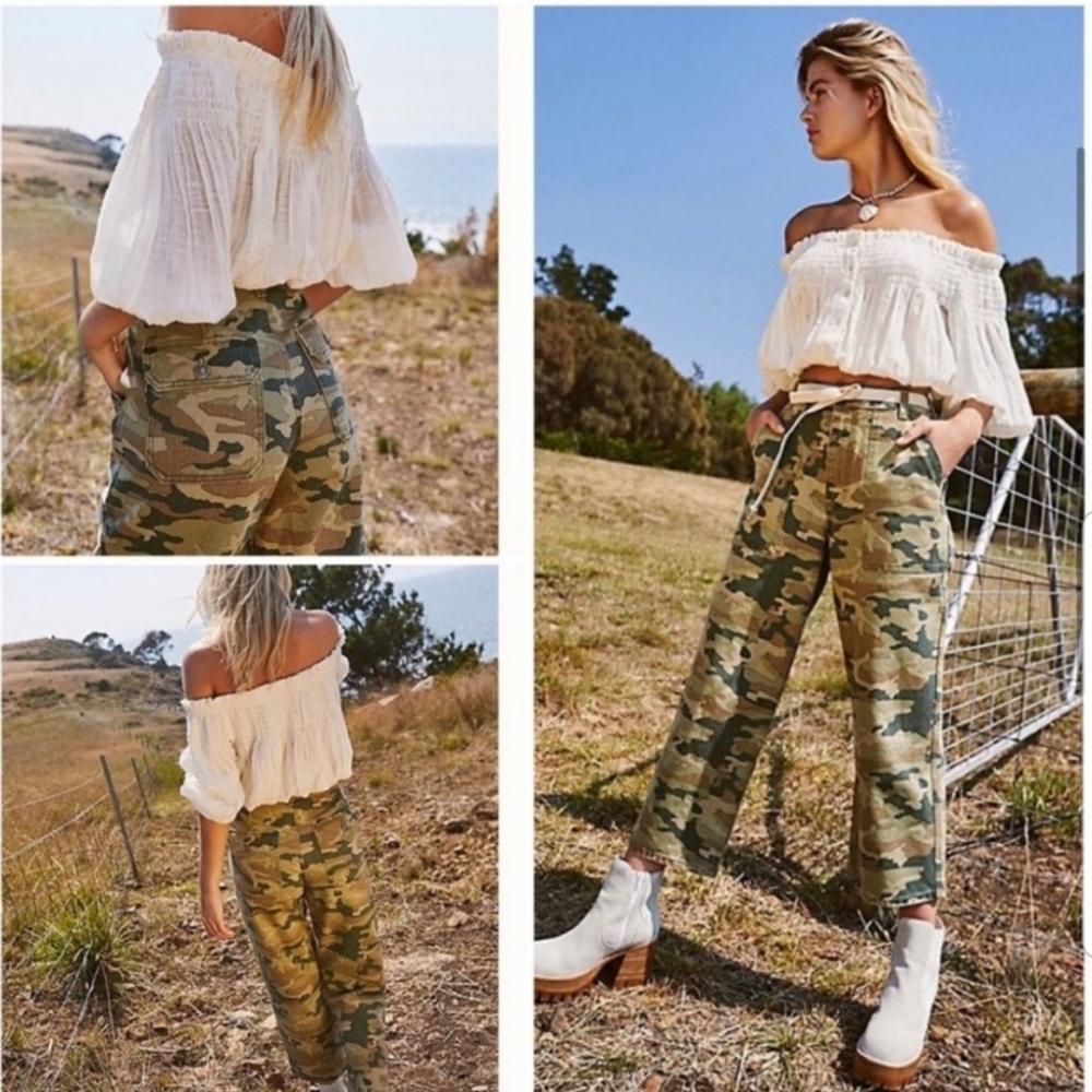 Free people size 27 camo jeans - Picture 4 of 15